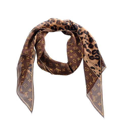 louis vuitton leopard and monogram scarf|louis Vuitton Monogram shawl.